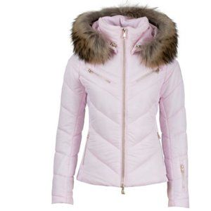 MDC Alexis Ski Jacket Pink Real Fur Hood